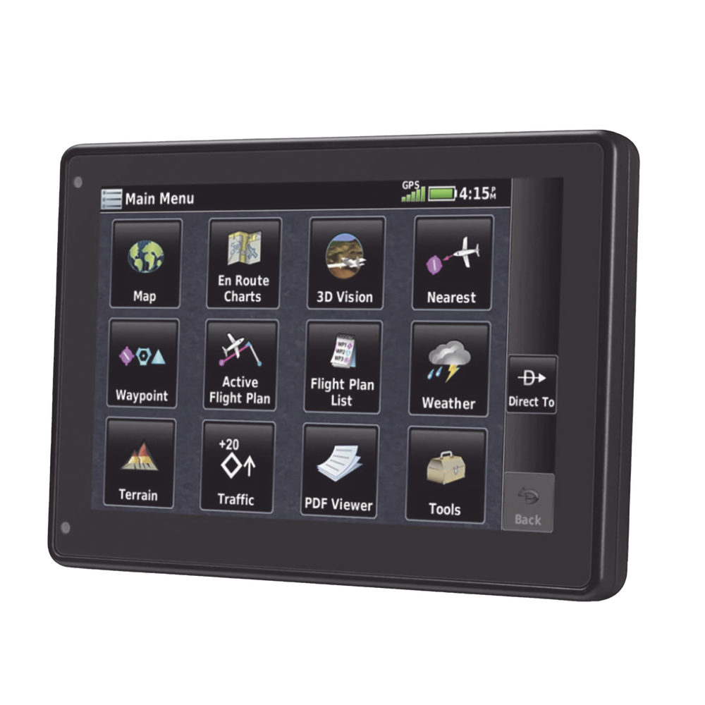 Navegador portátil aera 760, muestra información de trafico aéreo y una excelente visualización por medio de su pantalla con visión 3D touch screen. - Image 4