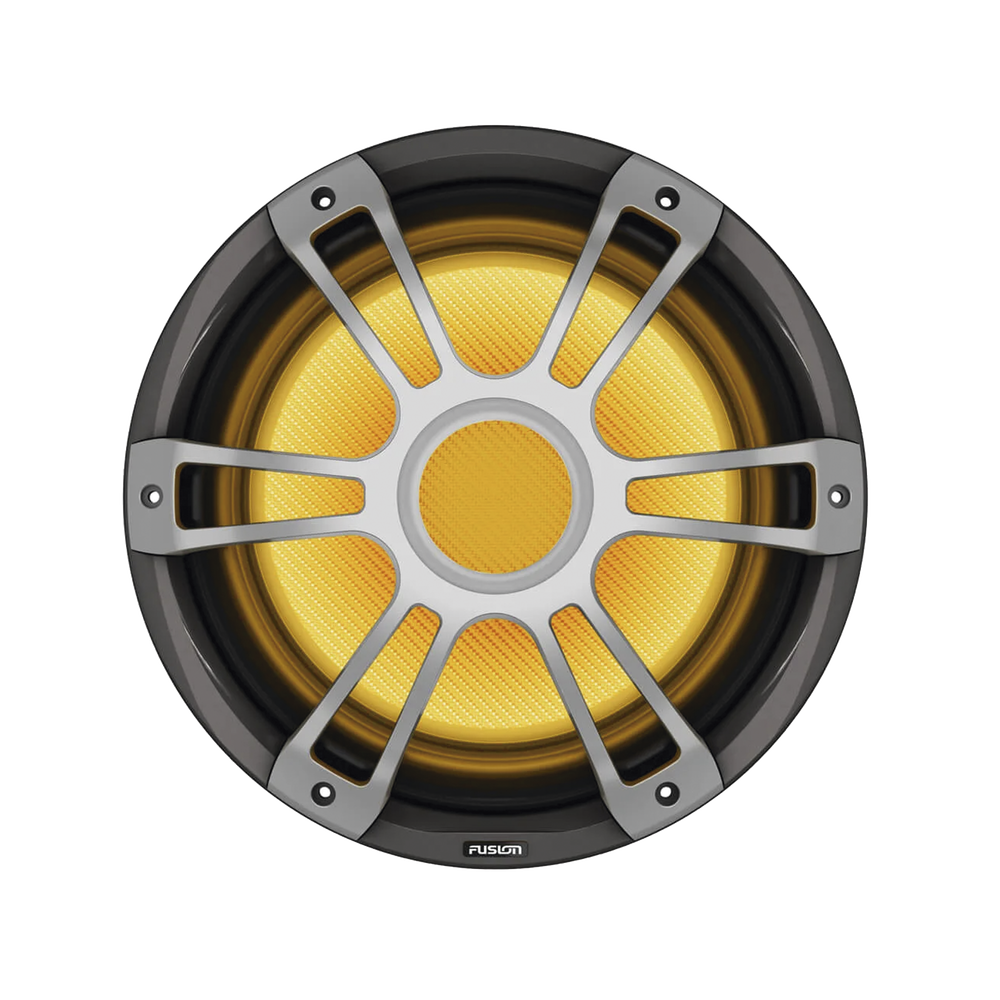 Subwofer marino Signature Series 3i | con iluminación LED CRGBW y rejilla deportiva color gris de 12"