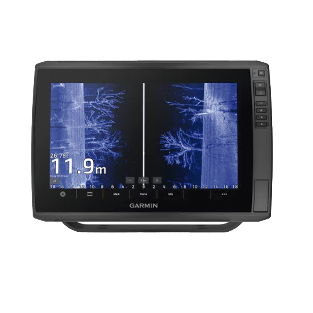 Pantalla ECHOMAP Ultra 2 de 122sv de 12" sin transductor, incluye sondas de exploración SIDEVÜ, CLEARVÜ Y CHIRP tradicional
