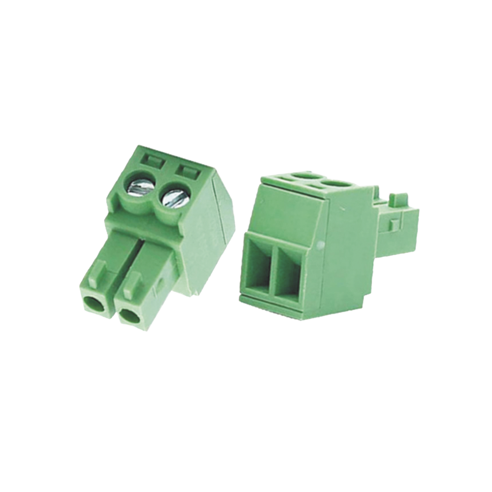 Bornera Verde Conector Macho de 3.5 mm para Paneles de Acceso, Cámaras, Múltiples Dispositivos/ 2 Tornillos