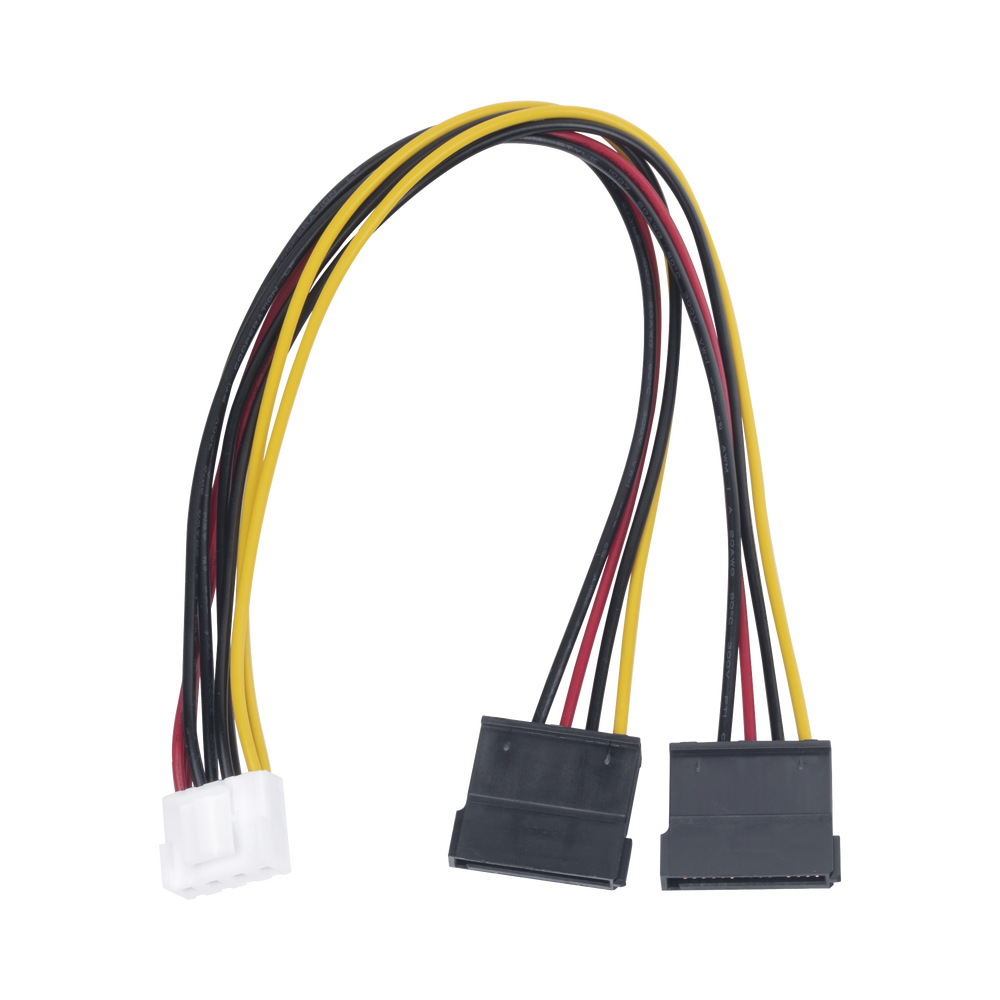 Cable Doble de Corriente SATA / Compatible con DVR's epcom / HIKVISION / 25 cms de Longitud