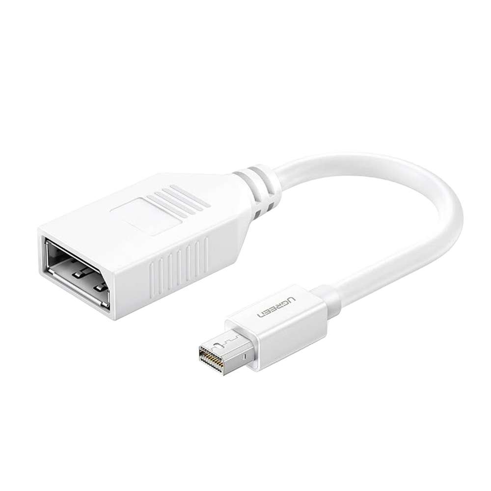 Cable Mini DP Macho a DP Hembra | Thunderbolt 2 | Version DP 1.2 | Soporta 4K*2K | Cable de 15 cm (5.91 Pulgadas) | Color Blanco.