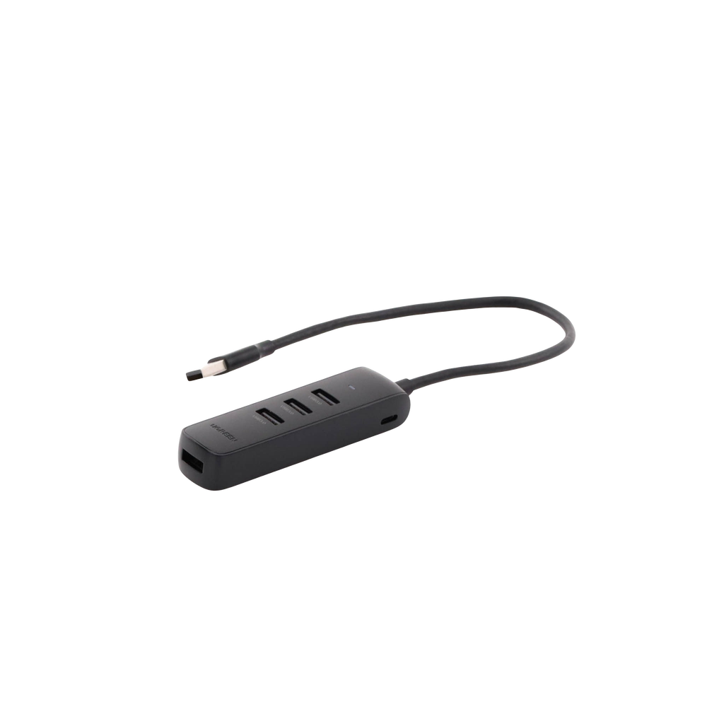 HUB USB-A 3.0 4 en 1 | 4 Puertos USB-A 3.0 (5Gbps) | Cable de 25 cm | Indicador Led | Ideal para Transferencia de Datos | Entrada USB-C para alimentar equipos de mayor consumo como discos duros | Color Negro. - Image 2