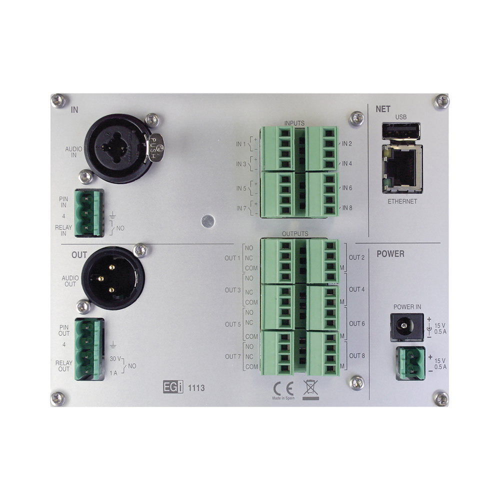 Interfaz Millennium IP para gestión de avisos y música pre-grabados IP con 8 relés IN/OUT - Image 3