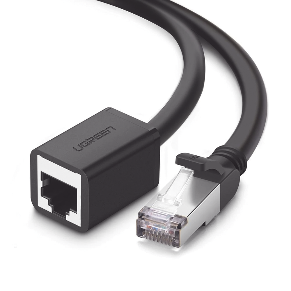 Cable de Extensión Cat6 RJ45 F/UTP / Macho a Hembra / 0.5m / Método de conexión 568B / Velocidad de transmisión 1000Mbps / Ancho de banda del canal 250MHz / Caja de Cobre / Negro