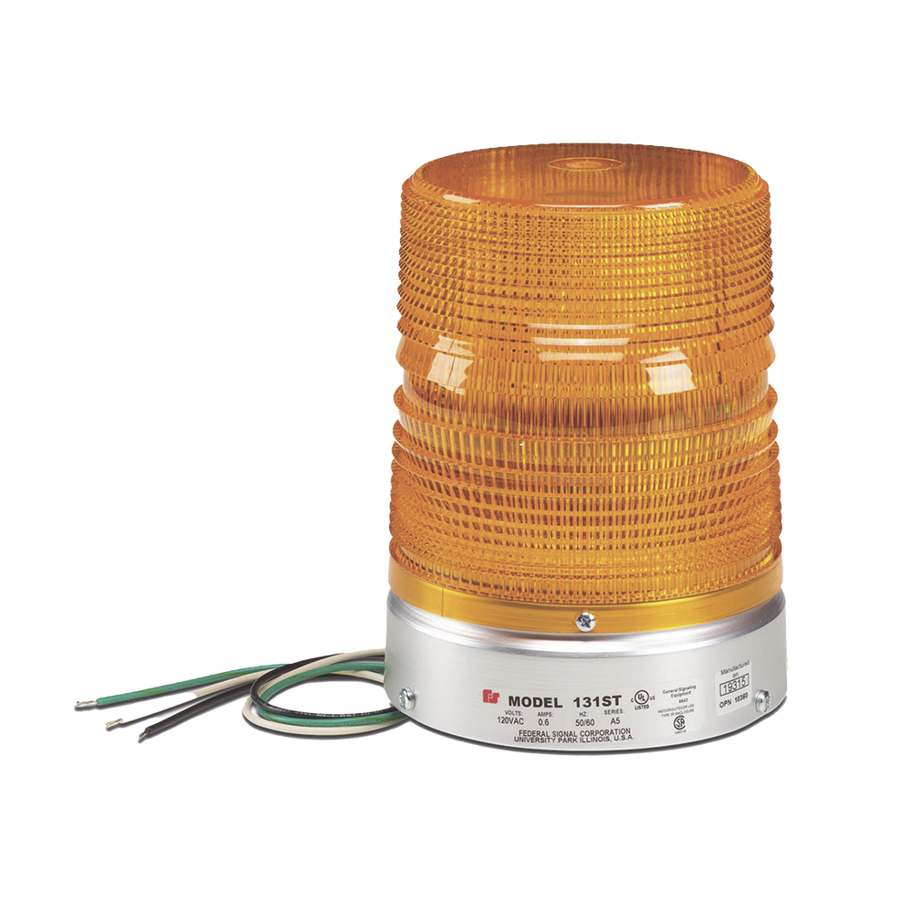 Luz de advertencia estroboscópica Starfire®, Listado por UL y cUL, Opera en 120 VAC, color Ámbar