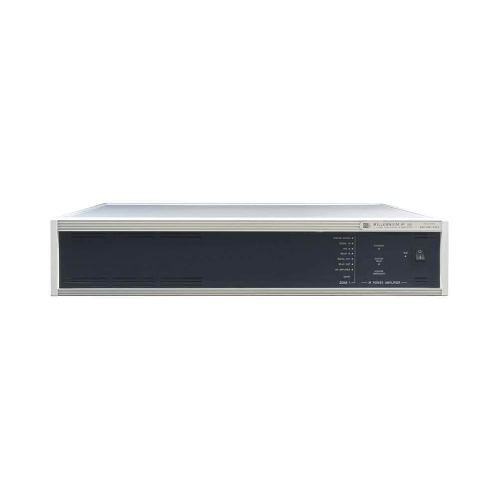(1361) ETAPA DE POTENCIA DIGITAL 1x500W 100V  MILLENNIUM IP CON CONECTIVIDAD IP LAN, SUPERVISON, CALIDAD DE SONIDO HQ PARA 1 ZONA, EN FORMATO RACK 2U