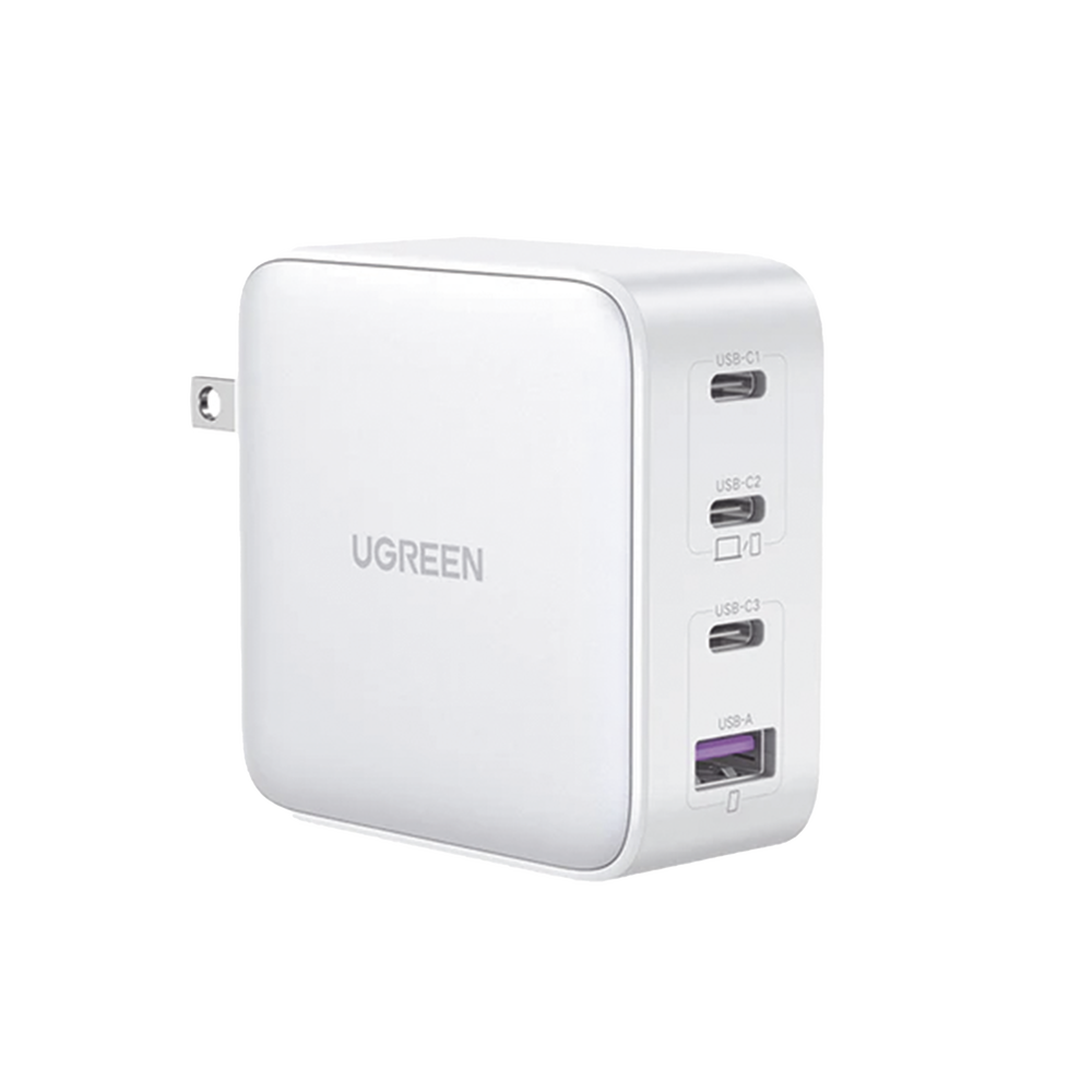 Cargador de 100W serie Nexode | 3 USB-C + 1 USB-A de Carga Rápida | Tecnología GaN II | PD 3.0 | QC4.0 | Chip de Última Generación | Carga Inteligente | Distribución Inteligente de Energía | Color Blanco