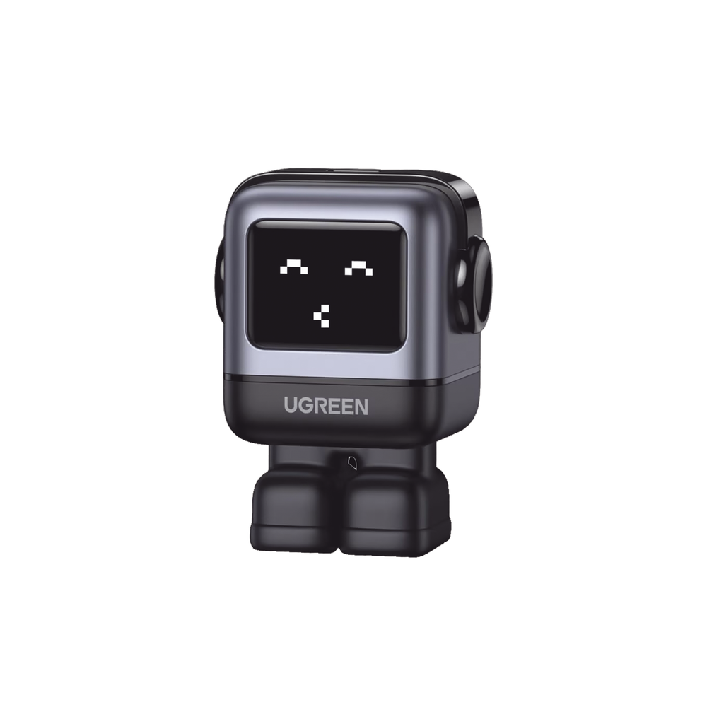 Cargador Mini GaNRobot 30W serie UNO | 1 USB-C de Carga Rápida | Tecnología GaN II | Multiprotocolo PD/QC/SCP/FCA | Carga Inteligente | Pantalla LED | Zapato Magnético Extraíble | Thermal Guard | Color Negro.