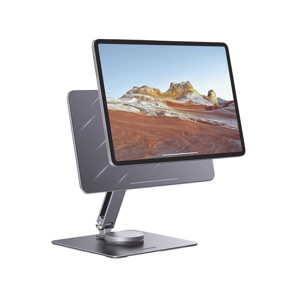 Soporte Magsafe para IPad | Imanes N52 | 99% de Magnetismo | Angulo Ajustable de 180° | Giro 360° | Compatible con iPad Pro 1ª/2ª/3ª/4ª Gen de 11" y iPad Air 5ª/4ª Gen de 10.9''| Base Antideslizante | Aluminio.