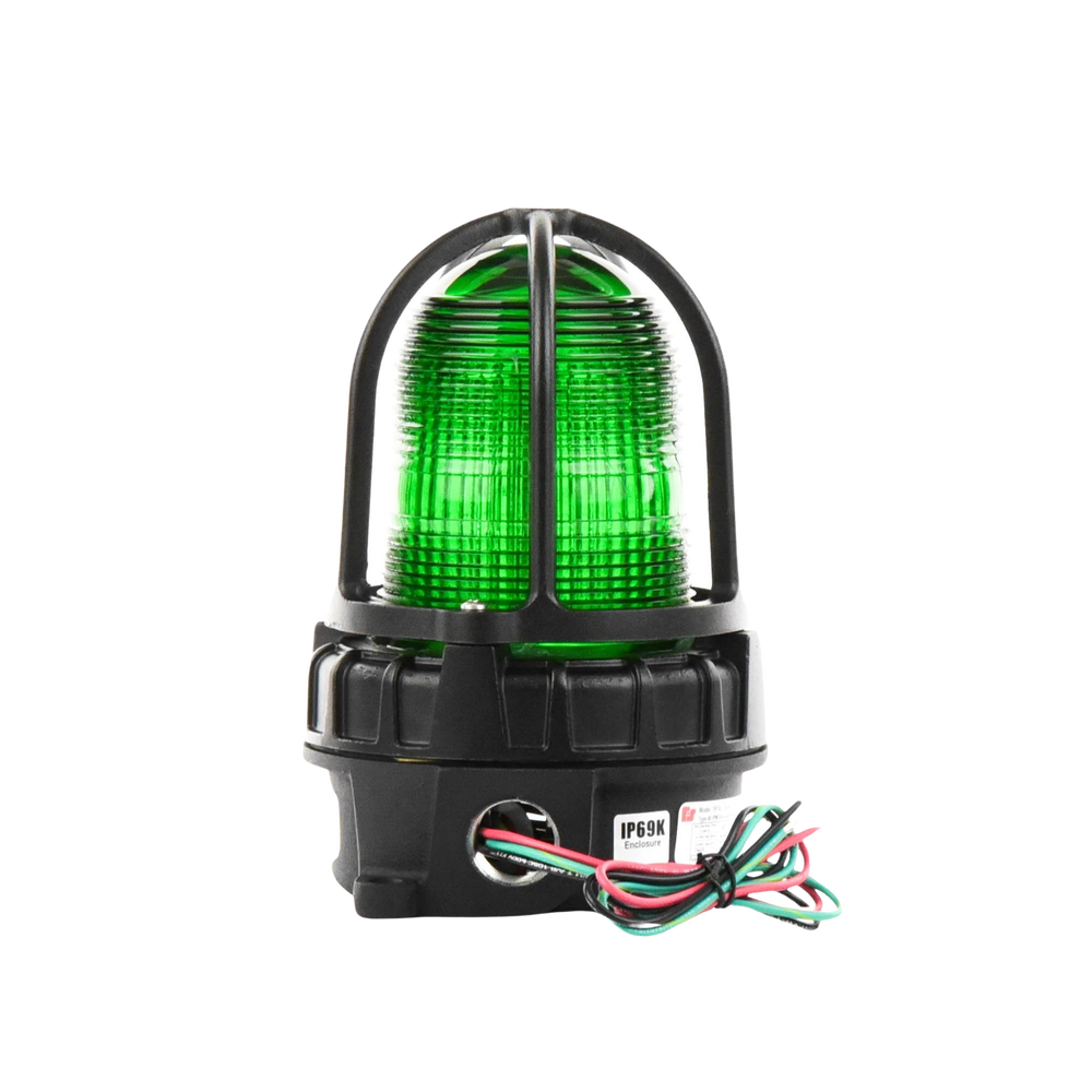 Luz de advertencia LED para ubicaciónes peligrosas, montaje para superficies, 24 VCD, color Verde - Image 2