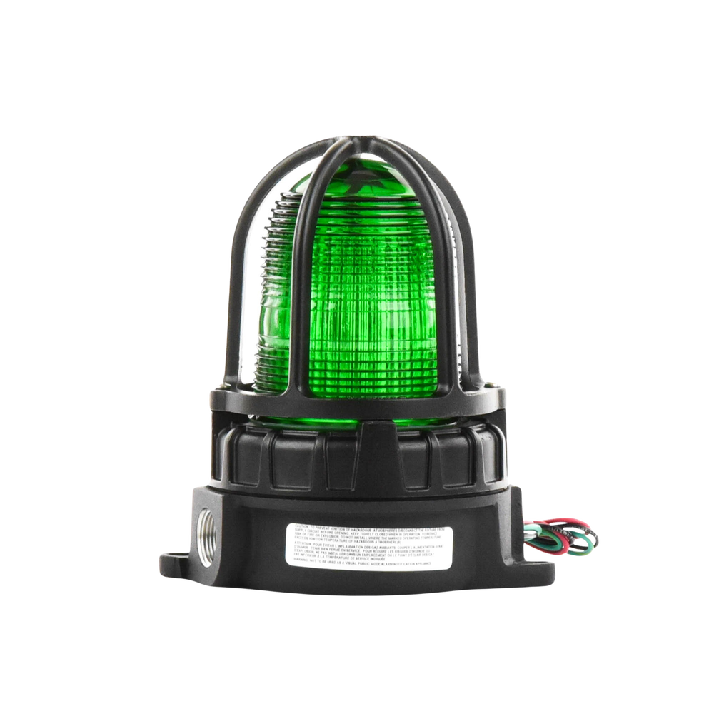 Luz de advertencia LED para ubicaciónes peligrosas, montaje para superficies, 24 VCD, color Verde - Image 3