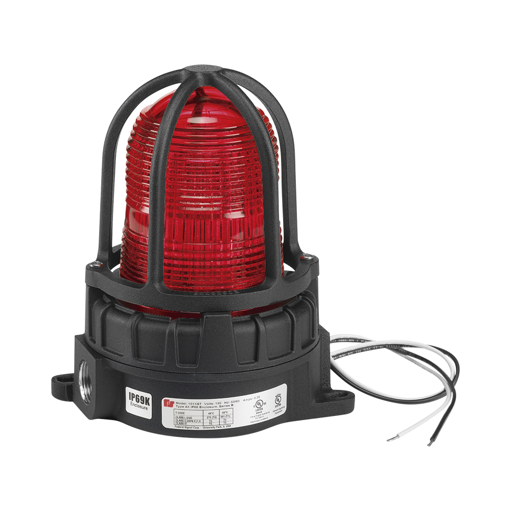 Luz de advertencia LED para ubicaciónes peligrosas, montaje para superficies, 24 VCD , color Rojo