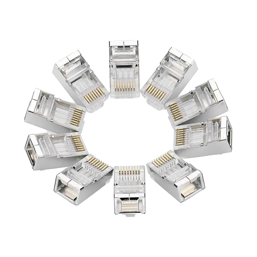 CONECTOR CAT6 BLINDADO BOLSA CON 10 UNIDADES