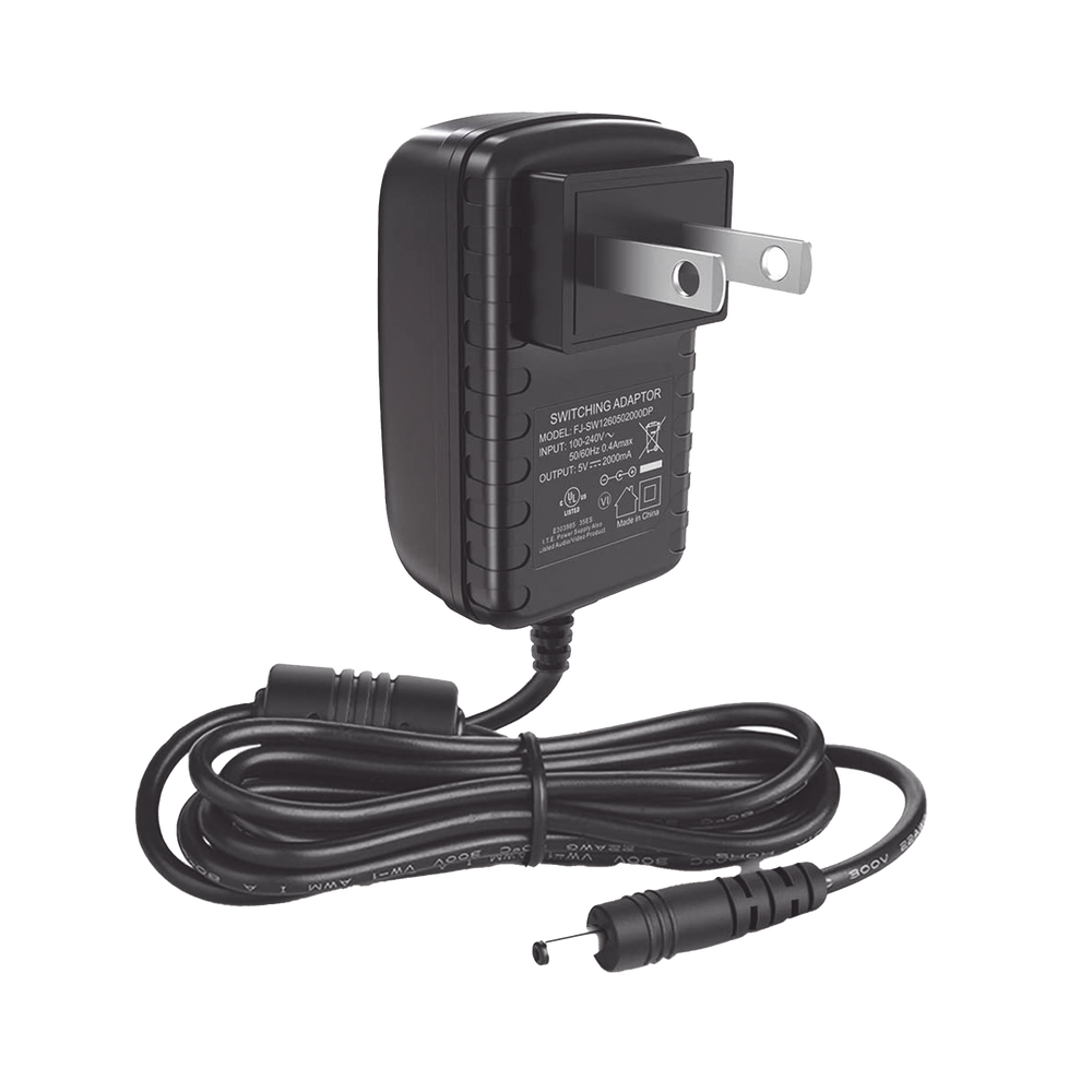 Adaptador de Corriente 5Vcc 2 A / Cable de 1.5 m / Centro Positivo / Anillo Magnético Anti-interferencias / Protección Contra Sobretensión - Sobrecalentamiento/ Diámetro Interior 1.35 mm / Diámetro Exterior 3.5mm