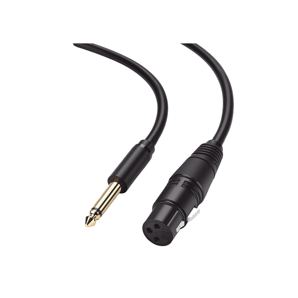 Cable para Micrófono Plug 6.35 mm (1/4 Inch) Macho a XLR Canon Hembra / Núcleo de Cobre / 5 Metros / Alta Calidad / Color Negro - Image 2