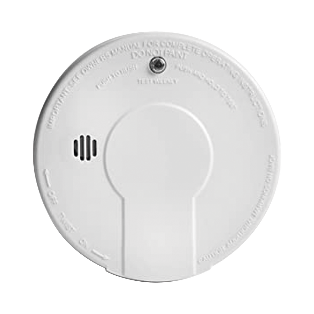 Alarma de Humo por Ionización AC Interconectable / Hasta 24 Dispositivos / Respaldo de Batería 9V / Función HUSH para Silenciar Falsas Alarmas / LED Indicadores Rojo y Verde / Cumple NFPA 72 / Para Hogares y Empresas Pequeñas