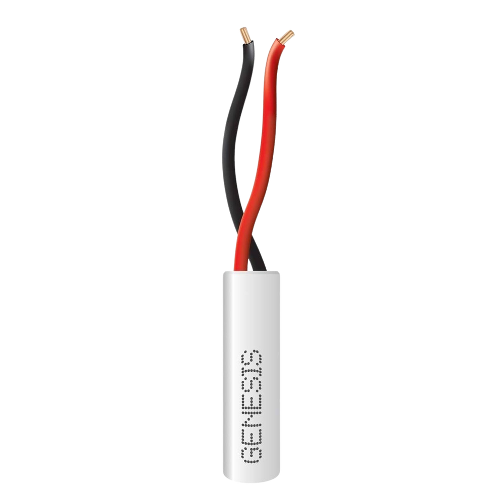 Bobina de 305 Metros (1000 Pies) de Cable / 2 x 22 AWG / Color Blanco / Riser / Para Sistemas de Intrusi?n y Automatizaci?n