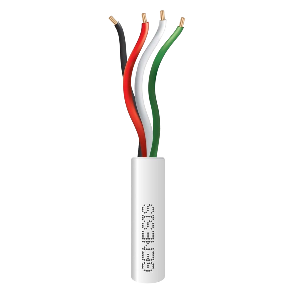 Bobina de 305 Metros (1000 Pies) / Cable de Cobre / 4 x 22 AWG / Riser / Color Blanco / Para Aplicaciones de Alarmas de Intrusi?n y Automatizaci?n