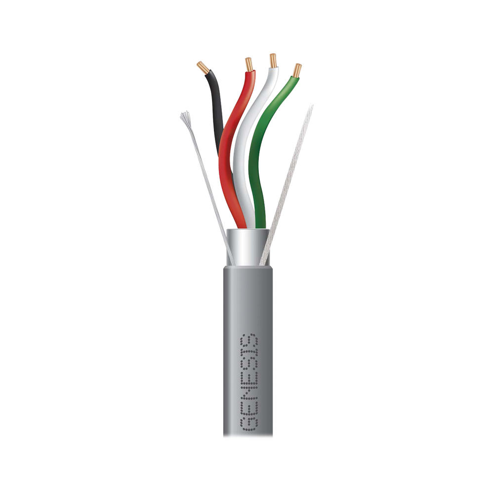 Carrete de 305 Metros (1000 Pies) / Cable 4 x 18 AWG / Color Gris / Blindado / Riser / Aplicaciones de Audio Control de Acceso y Automatizaci?n