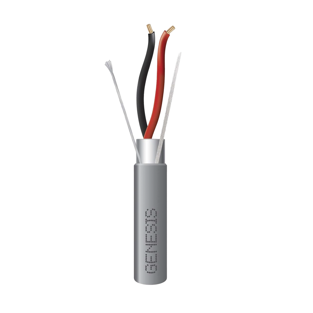 Carrete de 305 Metros (1000 Pies) de Cable / 2 x 16 AWG / Riser / Blindado / Tipo CMR-CL3R-FPLR-FT4 / Color Gris / Aplicaciones de Alarmas de Intrusi?n/Control de Acceso/ Automatizaci?n / Interfonos y Tv Porteros