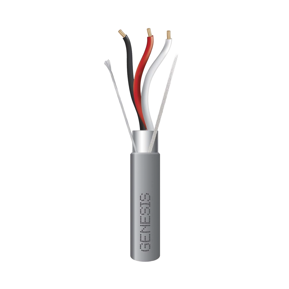 Carrete de 305 Metros (1000 Pies) de Cable / 3 x 16 AWG / Riser / Blindado / Tipo CMR-CL3R-FPLR-FT4 / Color Gris / Aplicaciones de Alarmas de Intrusi?n/Control de Acceso/ Automatizaci?n / Interfonos y Tv Porteros
