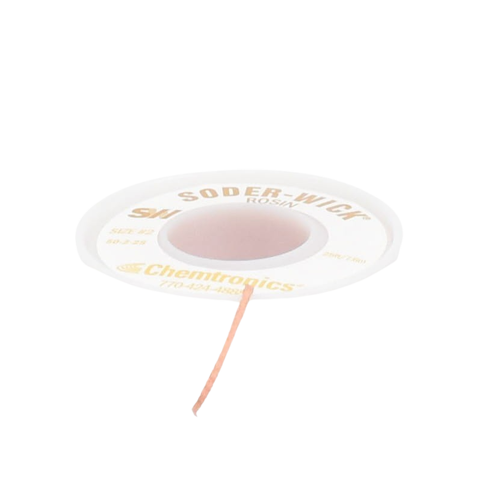 Rollo de Desoldar de 0.01 Lb, Malla Trenzada de 0.060" de Ancho por 7.5 m de Largo con Resina para Alta Absorción. - Image 2