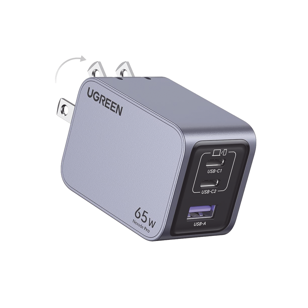 Cargador de 65W serie Nexode Pro | 3 Puertos de Carga Rápida | 2 USB-C | 1 USB-A | Tecnología GaNInfinity | PD3.1 de 65W / QC4.0 | Tecnología de Protección Térmica | Optimiza la Carga | Caja de Aluminio | Incluye Cable U - Image 2