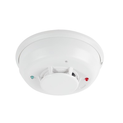 Detector Fotoeléctrico de Humo de 4 Hilos con Sensor de Temperatura y Sirena Interconstruida, Serie i3