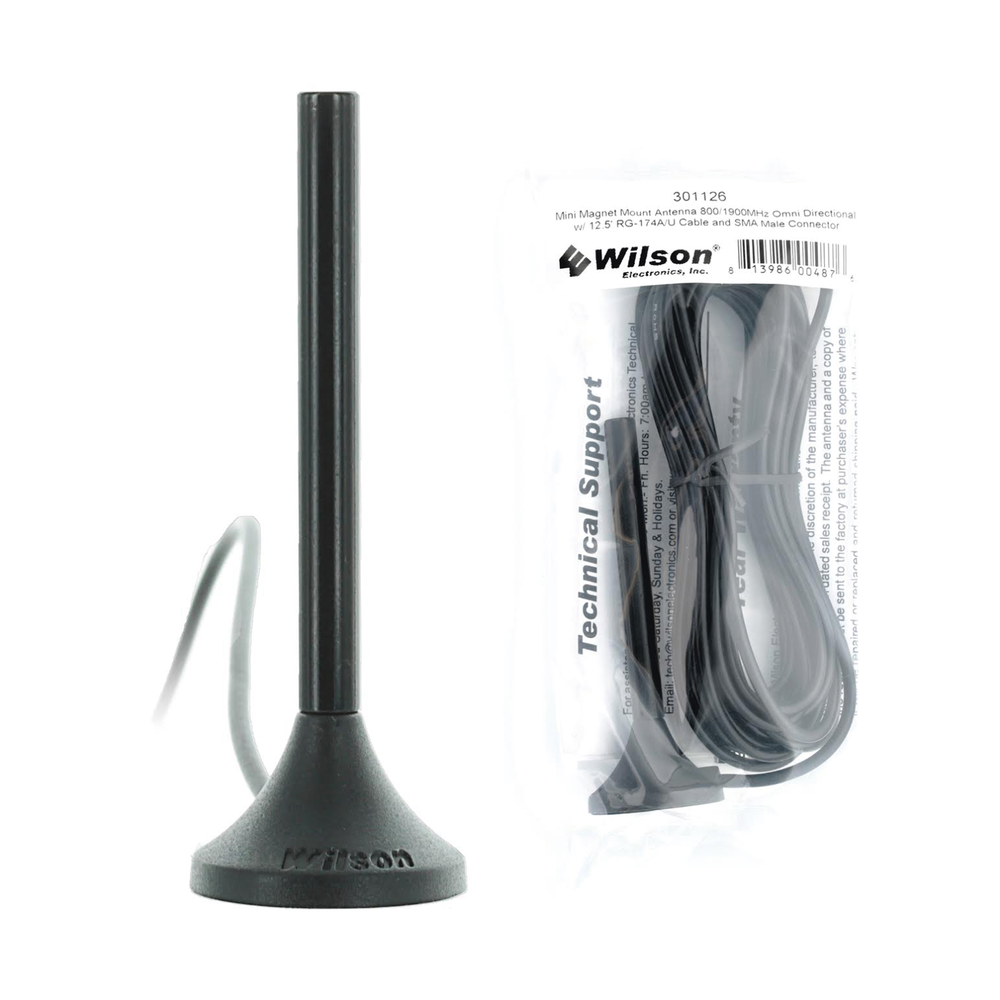 Antena Mini de Montaje Magnético, con cable RG174 y conector SMA macho | Rango de Frecuencias 700-960 MHz, 1710-2270 MHz | Ganancia Máxima 3.1 dB - Image 4