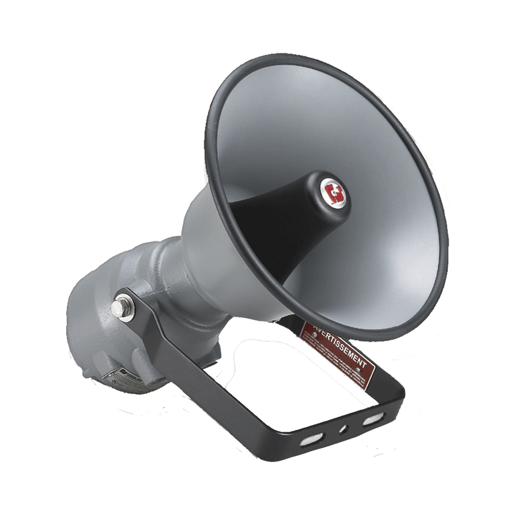 Altavoz amplificado a prueba de explosiones 302X SelecTone® Aprobado por CSFM y listado por UL y cUL para Clase I, División 1, Grupos B, C y D; Clase I, División 2, Grupo A; Clase II, División 2, Grupos F y G; Clase III 120-240 VC
