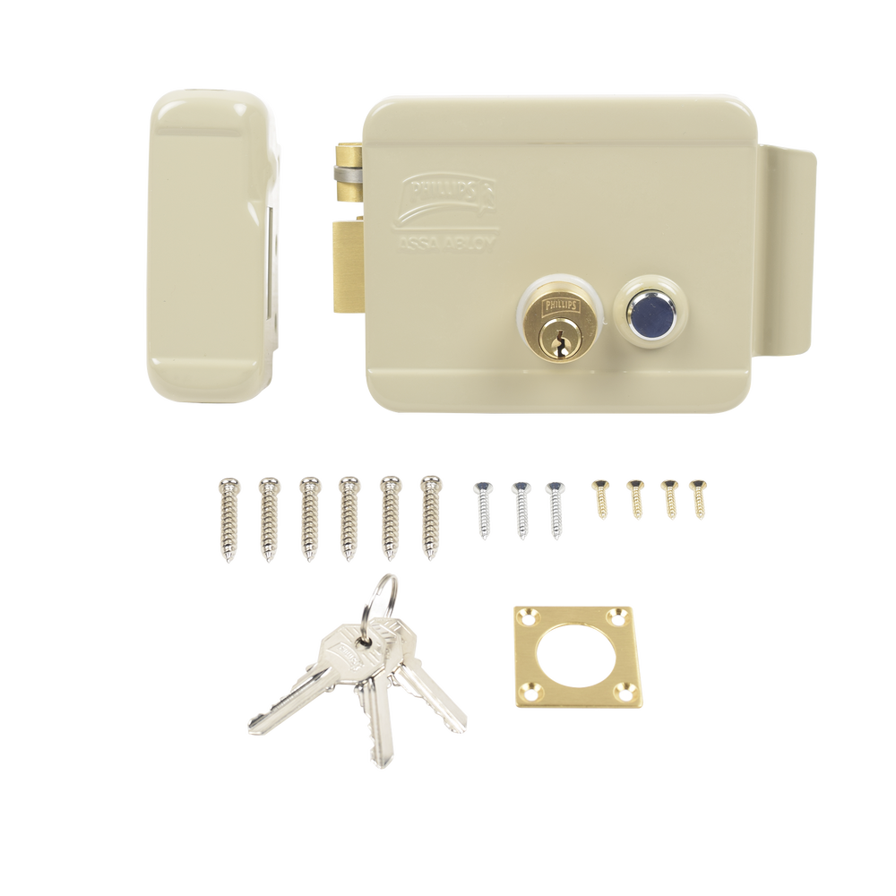 Cerradura Eléctrica / Incluye Llave /Con Botón integrado / Izquierda / Exterior - Image 3