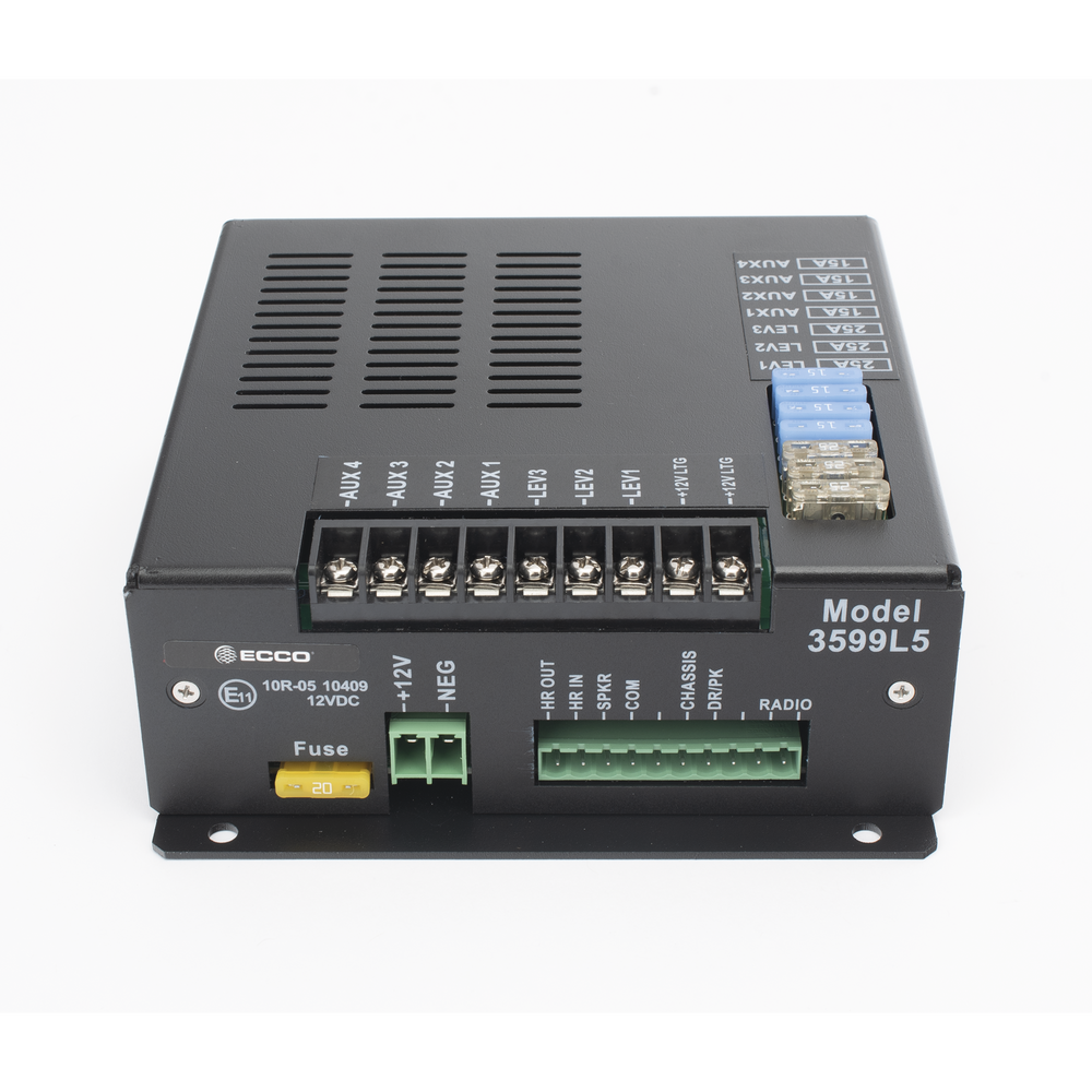 Sirena Vehicular H2 Covert ™ de 200W de Potencia, Con Controlador Unimando de 14 Botones Para Control de Tonos, 7 Salidas Auxiliares y Micrófono - Image 3