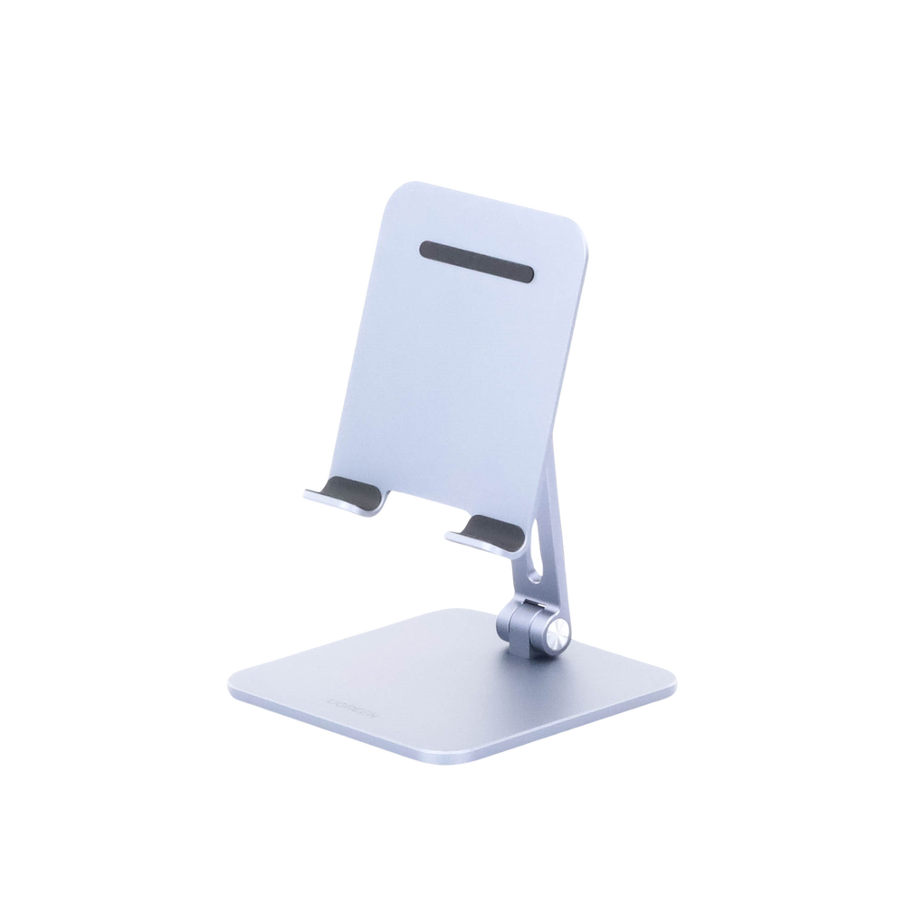 Soporte de Aluminio para IPad & Tablet | Plegable |Angulo Ajustable de 180° y 270° | Base Antideslizante | Protección de Silicona | Amplia Compatibilidad con dispositivos de 7.9'' a 12.9'' | Aluminio Solido | Color Gris - Image 3