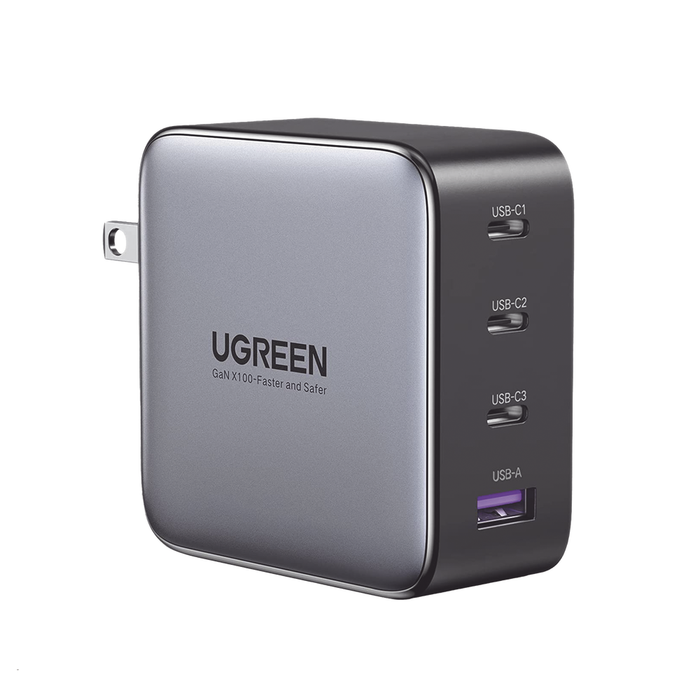 Cargador de 100W serie Nexode | 3 USB-C + 1 USB-A de Carga Rápida | Tecnología GaN II | PD 3.0 | QC4.0 | Chip de Última Generación | Carga Inteligente | Distribución Inteligente de Energía | Mayor Eficiencia Energ