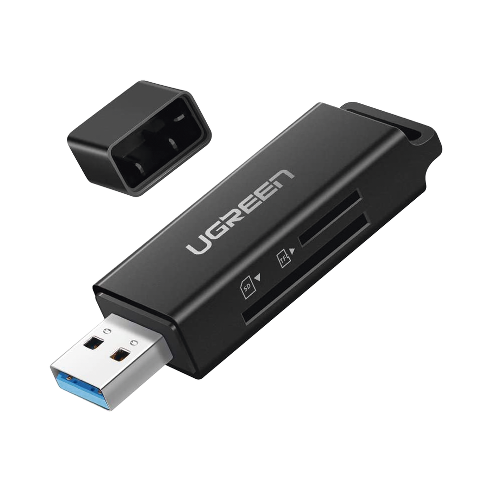 Lector de tarjetas SD portátil USB 3.0 de doble ranura / adaptador de tarjeta de memoria flash concentrador para TF SD Micro SD SDXC SDHC MMC RS-MMC Micro SDXC Micro SDHC UHS-I