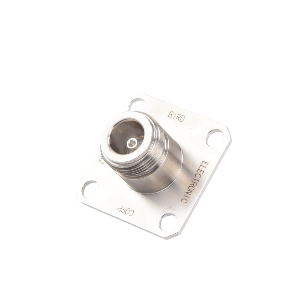 Conector N Hembra de Cambio Rápido / Wattmetro BIRD 43, 4304, 4 perforaciones a 18 mm, Níquel/ Plata/ Teflón.??? - Image 2
