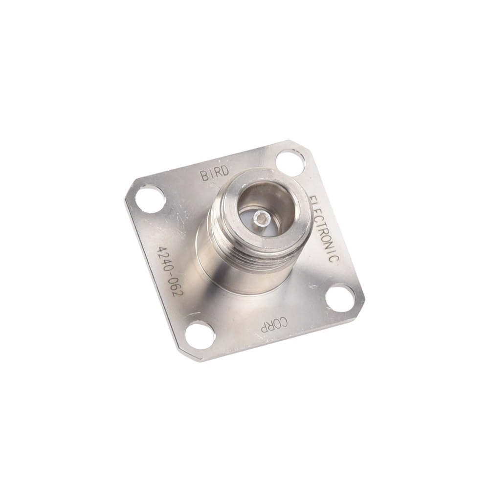 Conector N Hembra de Cambio Rápido / Wattmetro BIRD 43, 4304, 4 perforaciones a 18 mm, Níquel/ Plata/ Teflón.??? - Image 4