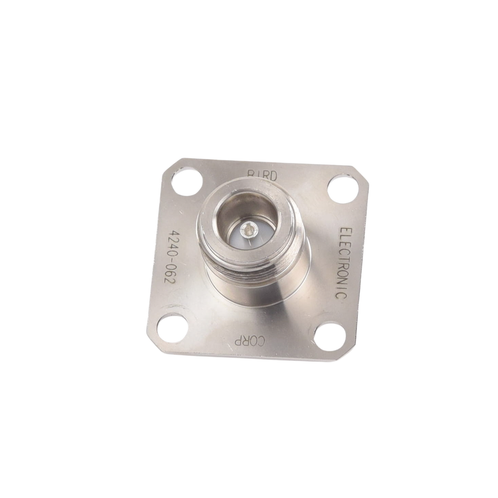 Conector N Hembra de Cambio Rápido / Wattmetro BIRD 43, 4304, 4 perforaciones a 18 mm, Níquel/ Plata/ Teflón.???