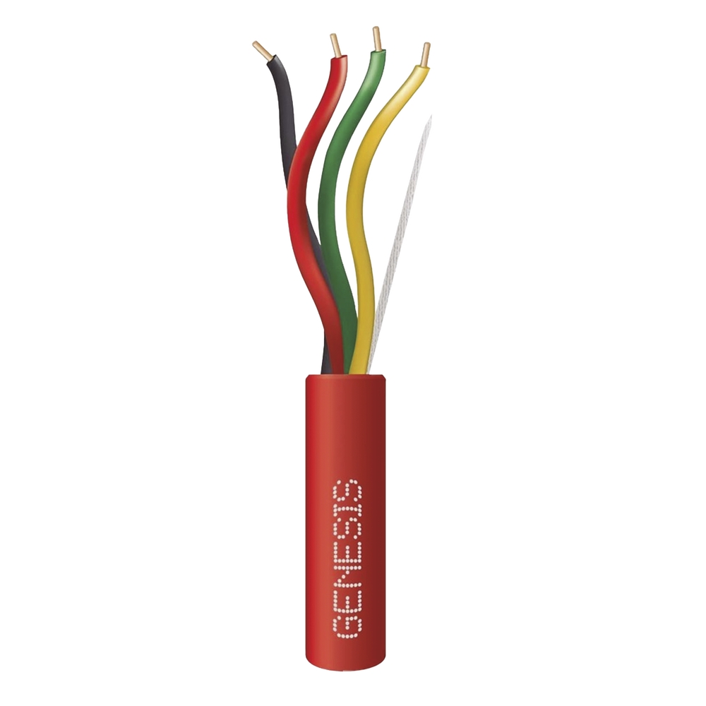 Carrete de Alambre 305 Metros (1000 Pies) / 4 x 16 AWG / Riser / Color Rojo / Tipo FPLR, CL3R, (UL) FT4 / Para Aplicaciones en Sistemas de Detecci?n de Incendio y Sistemas de Evacuaci?n