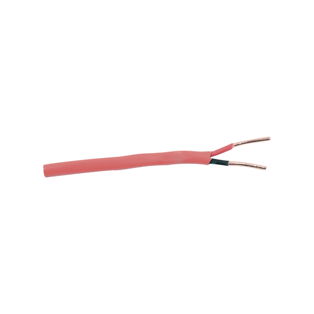 Carrete de Alambre de 305 Metros (1000 Pies) / 2 x 14 AWG / Riser / Tipo FPLR-CL3R / Color Rojo / Para Aplicaciones en Paneles de Detecci?n de Incendio y Sistemas de Evacuaci?n