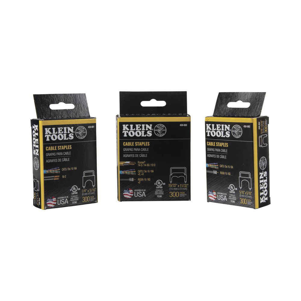 Paquete de 300 Grapas con Aislamiento, para Cables NM (Romex?) como 14/3, 14/3G, 12/3 y otros cables de hasta 11/32 x 19/32 (9 mm x 15 mm / 0.35 x 0.59 pulgadas). - Image 5