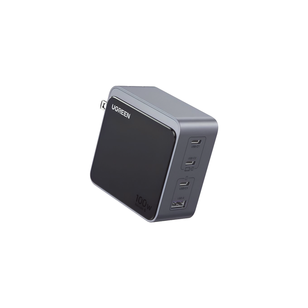 Cargador de 100W serie Nexode S | 4 Puertos de Carga Rápida | 3 USB-C | 1 USB-A | Tecnología GaN II | PD3.0 | QC4.0 | FCP/SCP/AFC/PPS/PPS2.0 | Tecnología de Protección Térmica | Optimiza la Carga | Carcasa Ignifuga.