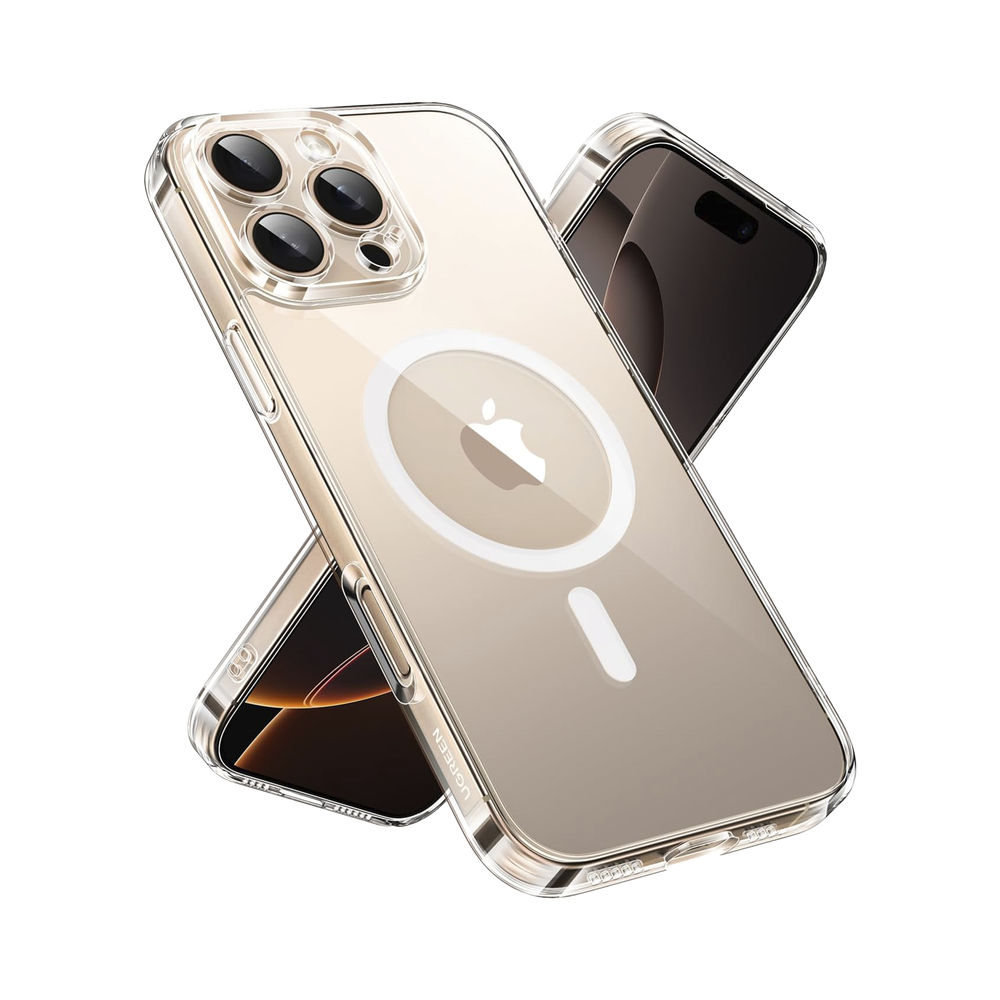 Funda protectora magnética transparente UGREEN Classy para iPhone 16 Pro (transparente)