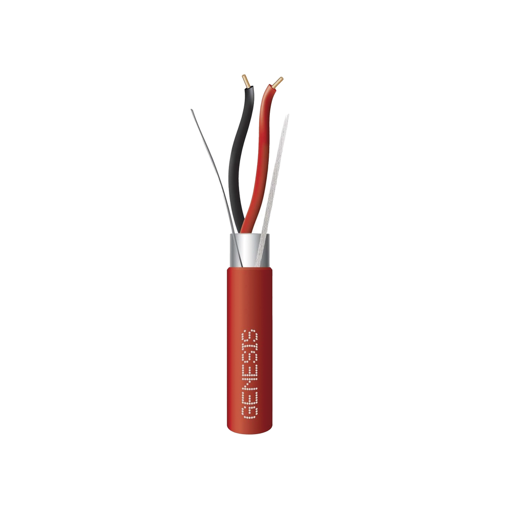 Bobina de Alambre 152 Metros (500 Pies) / 2 x 16 AWG Blindado / PLENUM / Para Alarmas de Incendio