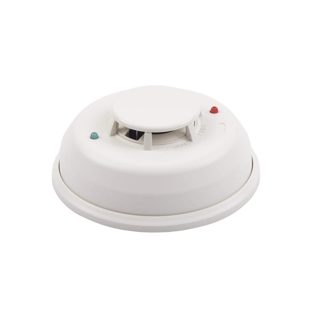 Detector Fotoelectrico de Humo de 4 Hilos con Relevador y Sensor de Temperatura, Serie i3