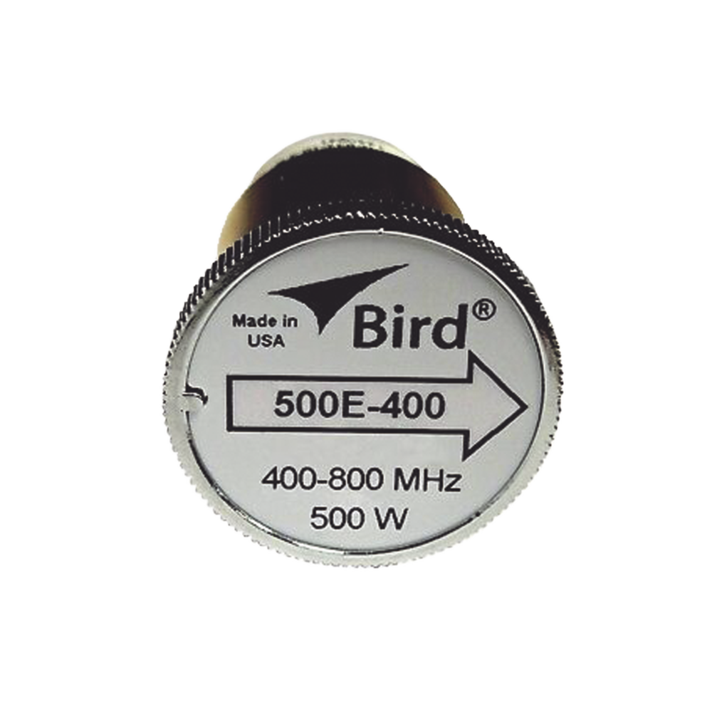 Elemento de 500 Watt en Línea 7/8" para Wattmetro BIRD 43 en Rango de Frecuencia de 400 a 800 MHz.