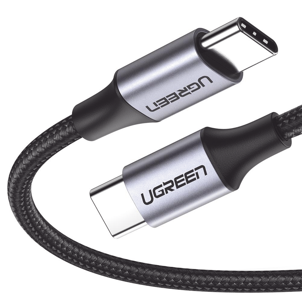 Cable USB-C a USB-C | 1 Metro (3.28 Pies) | Transferencia de Datos de 480 Mbps | Carga R?pida de Hasta 60W | QC 4.0/3.0/2.0 | PD3.0 | FPC | AFC | Protecci?n Integrada | Caja de Aluminio | Nylon Trenzado | Color Negro