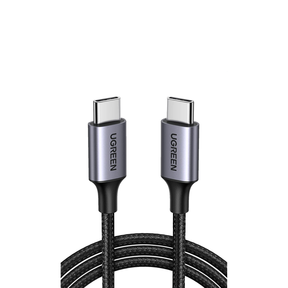 Cable USB-C a USB-C | 2 Metros (6.56 Pies) | Transferencia de Datos de 480 Mbps | Carga R?pida de Hasta 60W | QC 4.0/3.0/2.0 | PD3.0 | FPC | AFC | Protecci?n Integrada | Caja de Aluminio | Nylon Trenzado | Color Negro