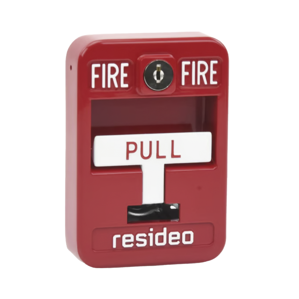 Estación de jalón convencional de acción simple color roja con cerradura